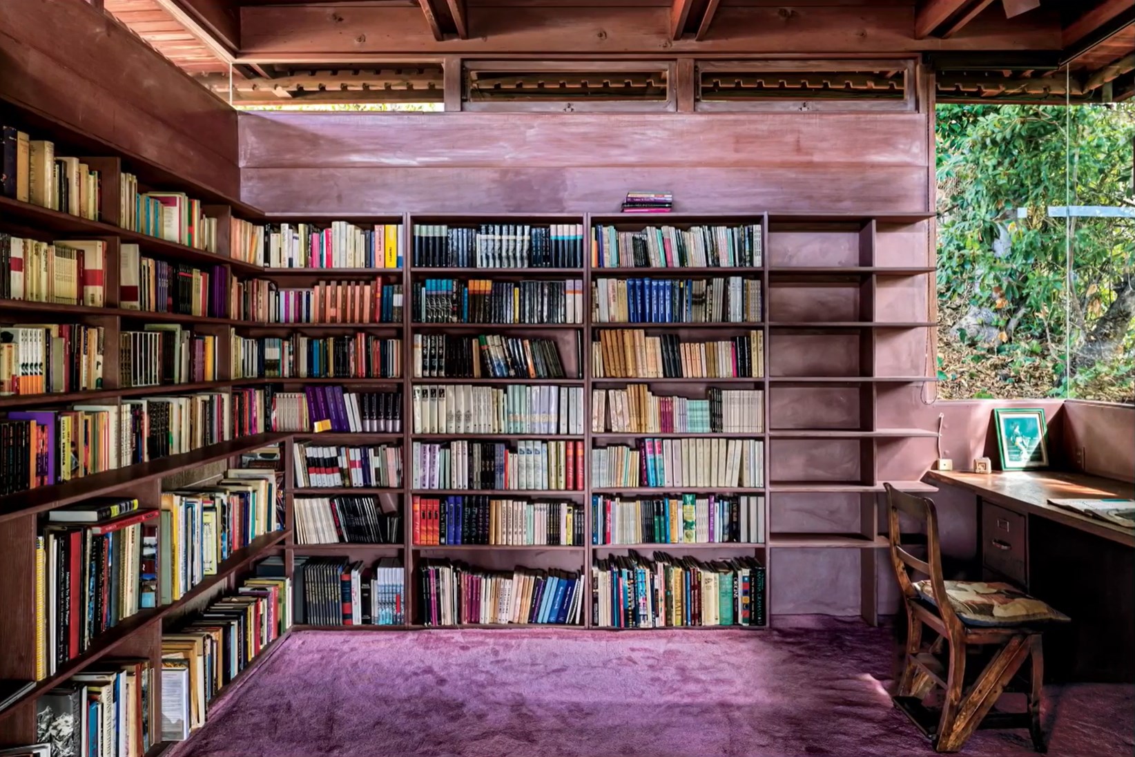 Anaïs Nin's study at her Silver Lake home designed by Eric Lloyd Wright, his first solo project, completed in 1962. Photo: Chris Mottalini.